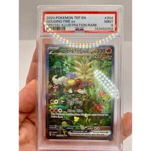 PSA 9 - Gouging Fire EX 204/162 SIR - 2024 Pokemon SV05: Temporal Forces